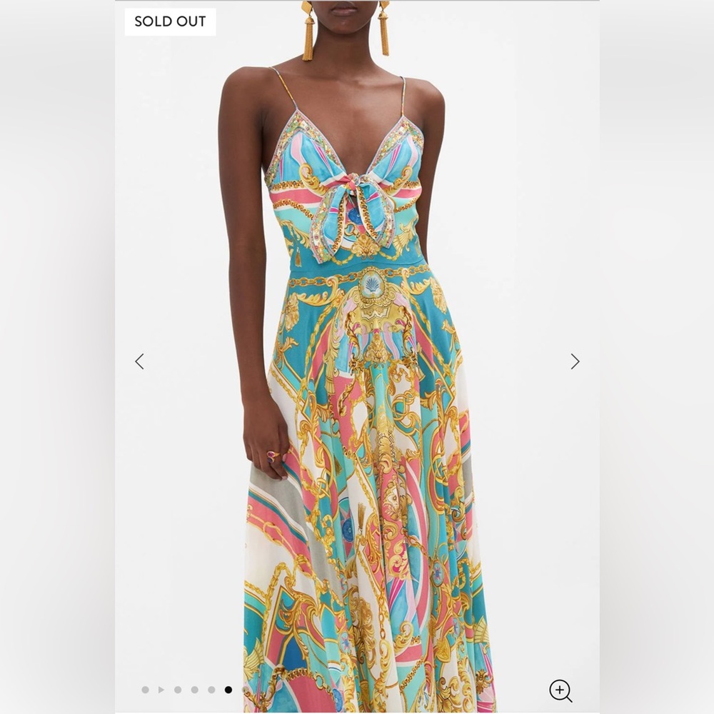 Camilla Sail Away with Me Print Silk Maxi Dress M like NEW - Picture 5 of 17